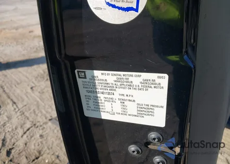 2004 GMC Envoy Slt z USA, uszkodzony, nr VIN 1GKES16S146113574